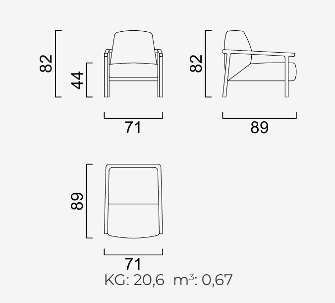 Armchair Boboil Green & Black