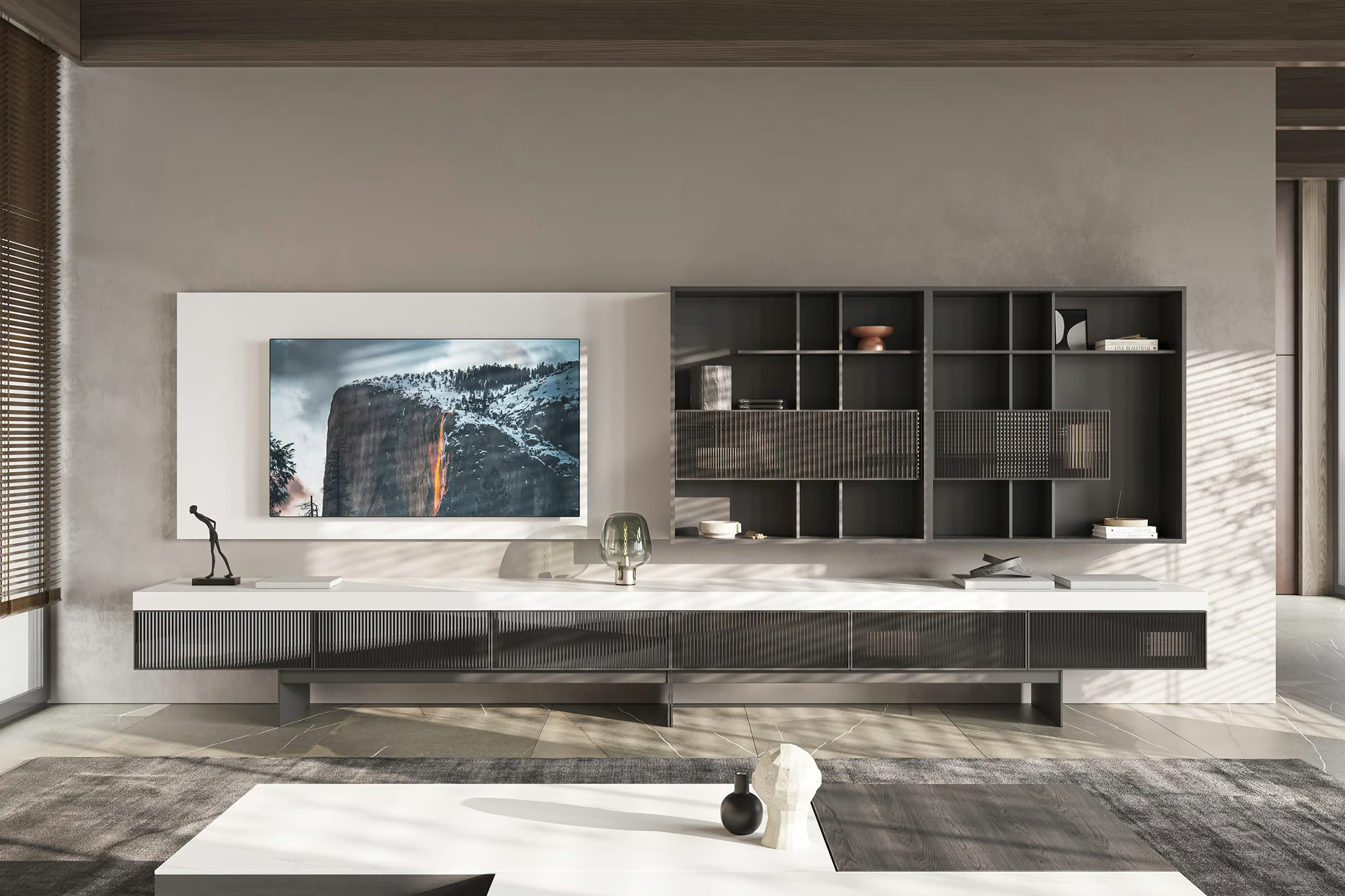 TV Unit Hiro Ecru Option 2