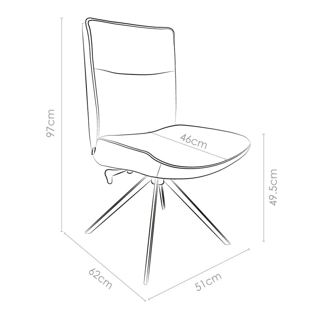 Chair Monroe - Brown Leather