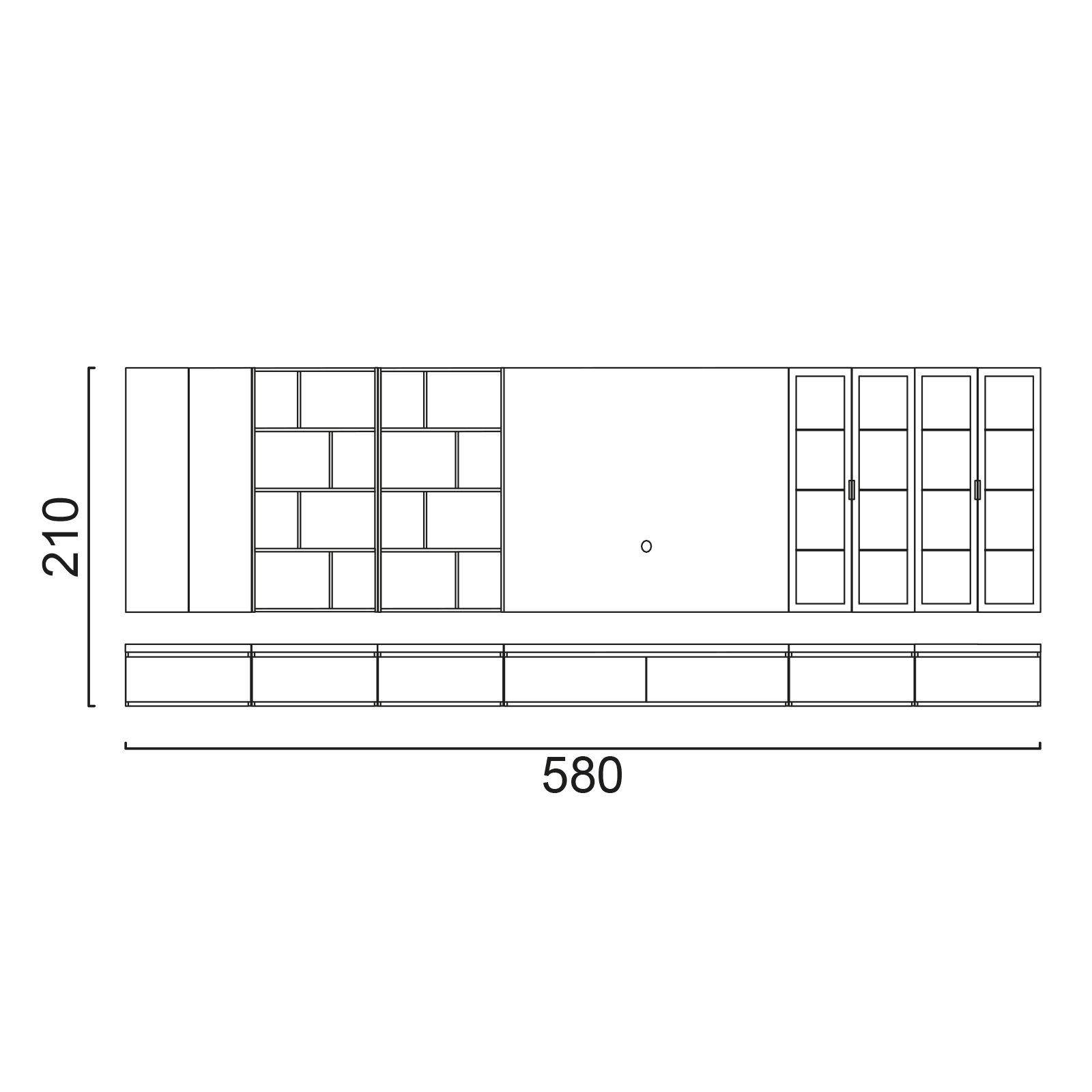 TV Unit Infinity (Aral) Option 8