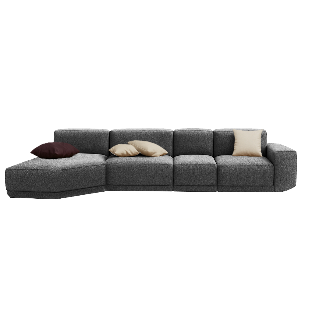 Sofa Cube Musa - Gray | 387x174cm