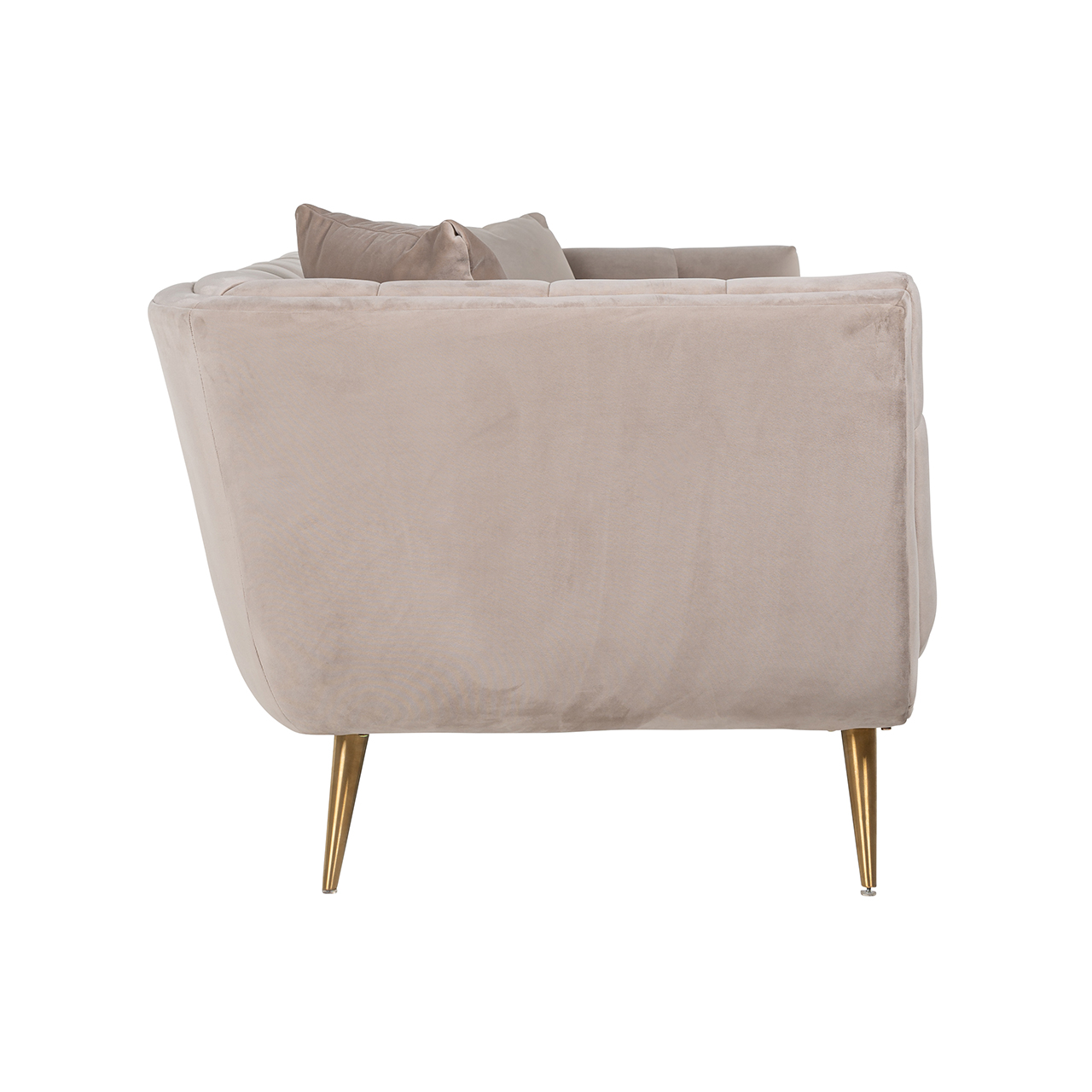 Sofa Huxley Khaki velvet / Brushed gold (Quartz Khaki 903) -  230x91cm
