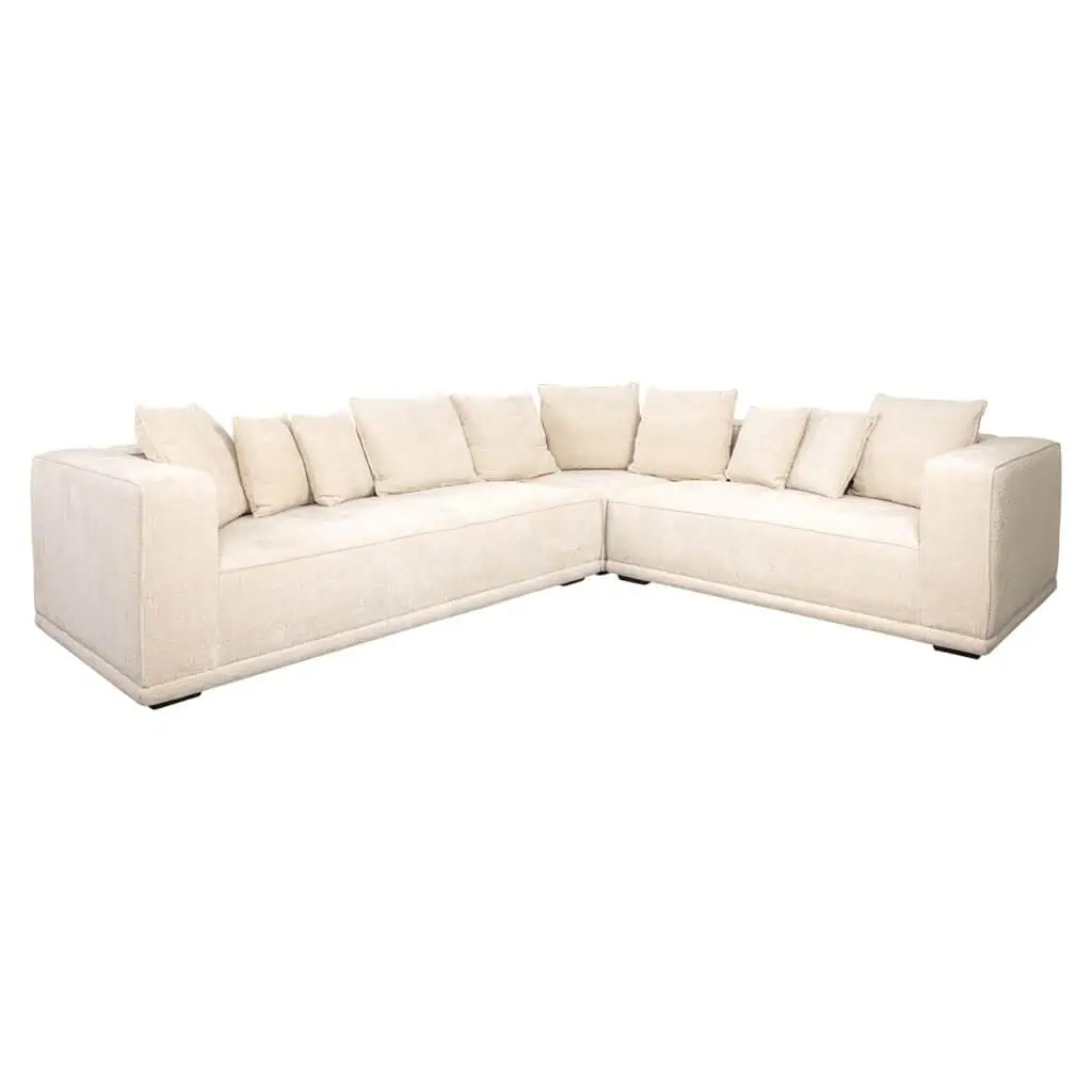 Corner Sofa Lusso Beige Chenille