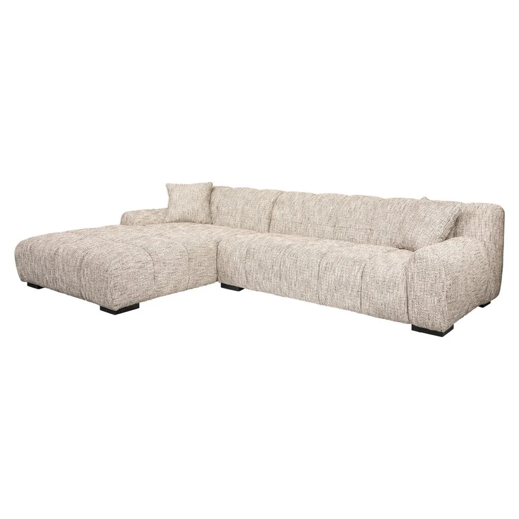 Sofa Hazel 3-seater + lounge left trendy nature (Be Trendy 01 Nature) - 326×204cm