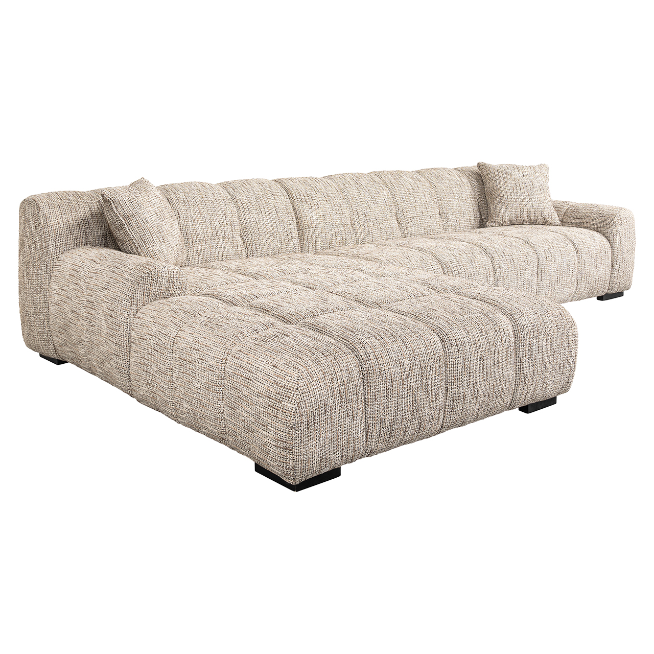 Sofa Hazel 3-seater + lounge left trendy nature (Be Trendy 01 Nature) - 326×204cm