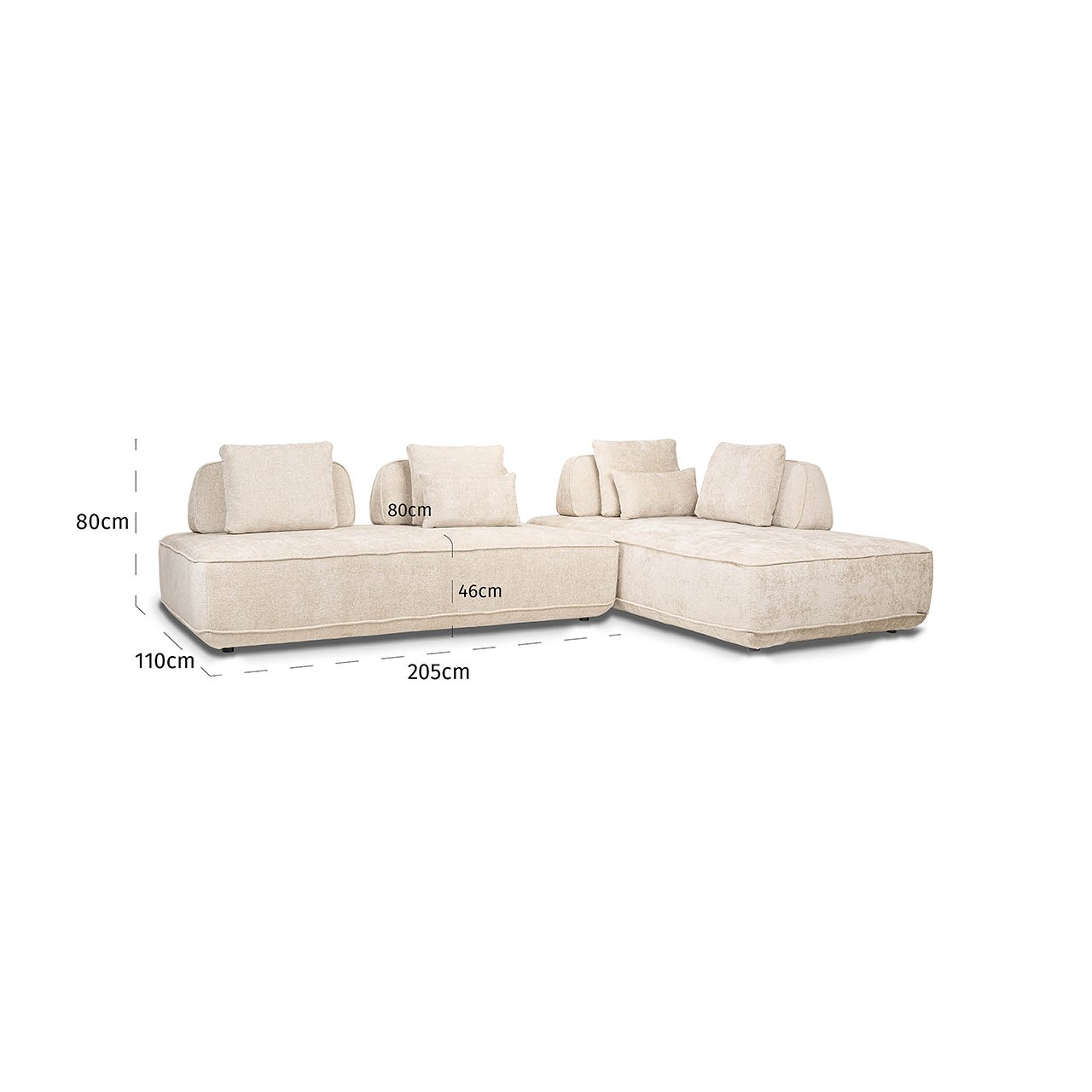 Sofa Tudor with removable backrest cream unicorn (Unicorn 11 cream)
