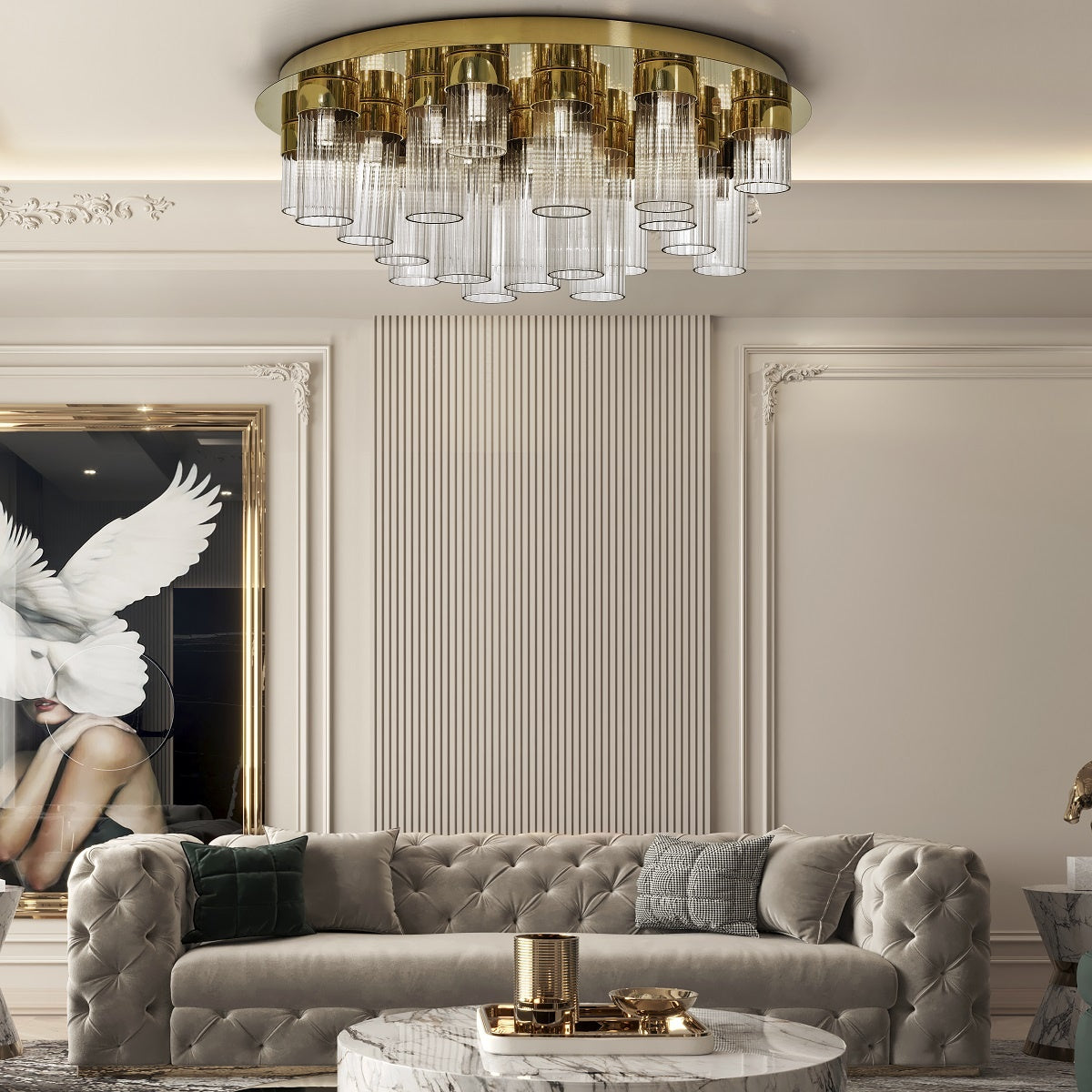 Pendant light- Line Tubes Plafond